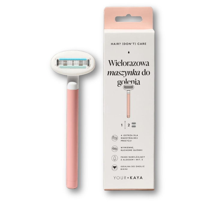 Your KAYA Wielorazowa maszynka do golenia ciała Blush, 1 szt