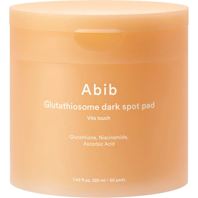 Abib Glutathiosome Dark Spot Pad Vita Touch - Nawilżająco-rozświetlające płatki do twarzy, 60 szt