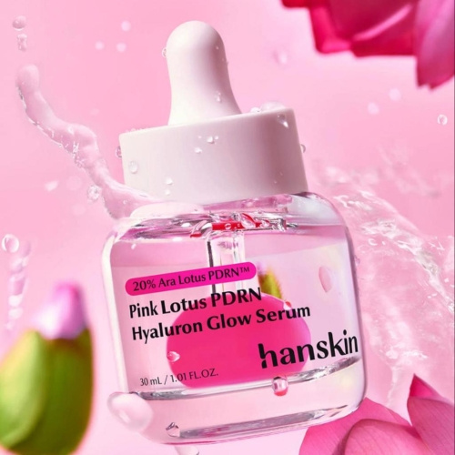 Hanskin Pink Lotus PDRN Hyaluron Glow Serum nawilżająco-rozświetlające 30 ml