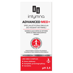 Intymna Advanced Med+ specjalistyczna emulsja do higieny intymnej pH 3.5 300 ml