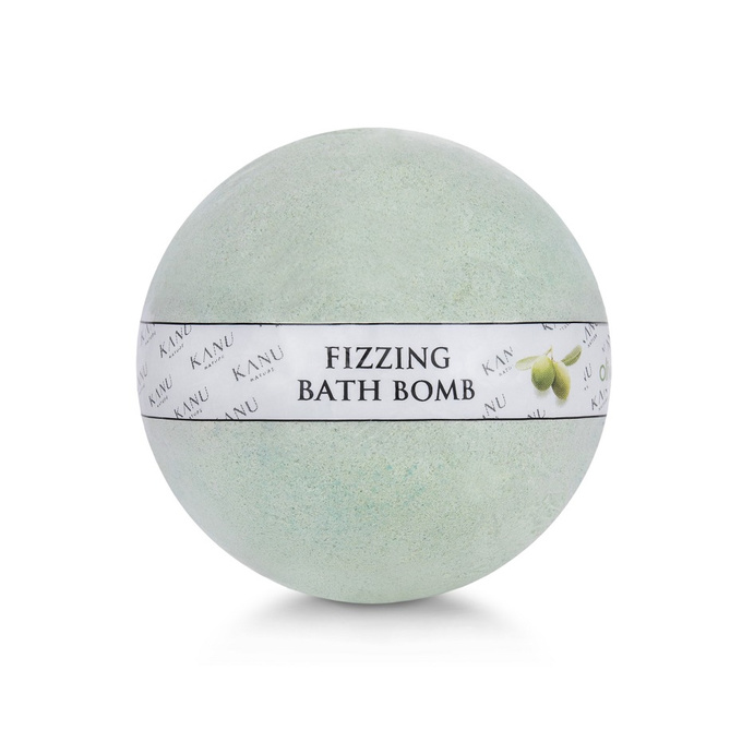 Kanu Nature Musująca kula do kąpieli Oliwkowa, 160 g