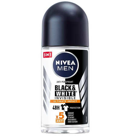 Men Black&White Invisible Ultimate Impact antyperspirant w kulce 50 ml