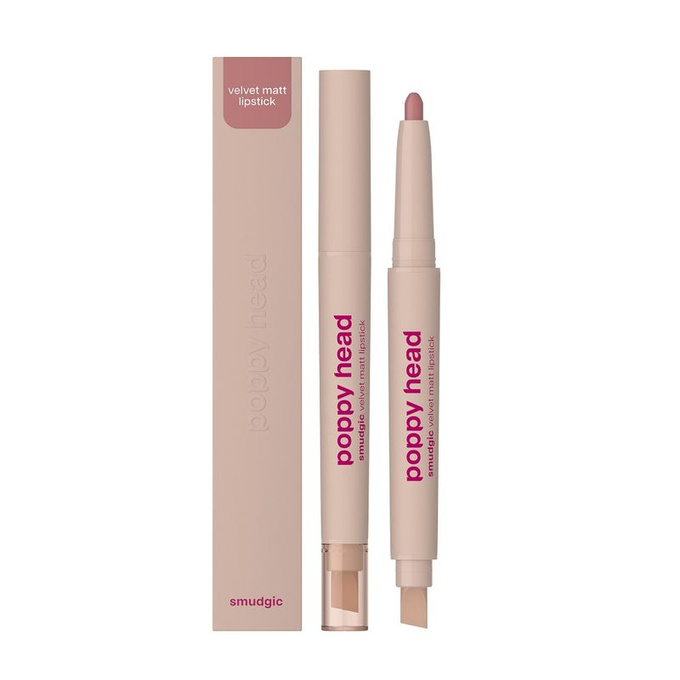 poppy head smudgic velvet matt lipstick Kredka do ust - 04 Bare Illusion, 0,85 g