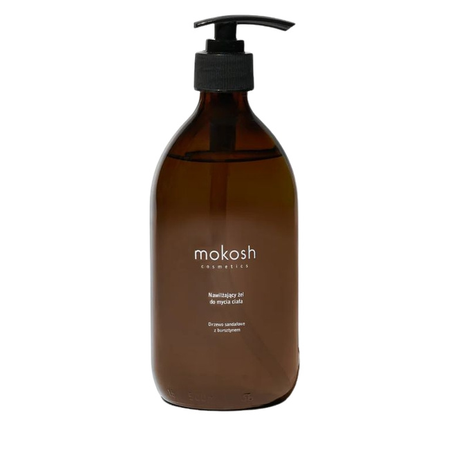 Mokosh Nawilżający żel do mycia ciała Drzewo sandałowe z bursztynem, 500 ml