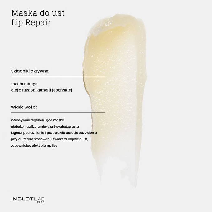 INGLOT Maska do ust Lip Repair, 4 g