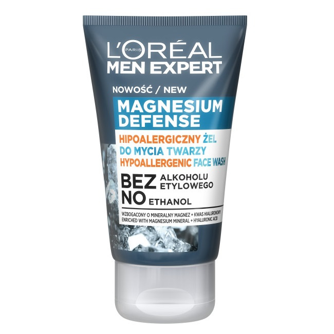 Loreal Paris Men Expert Magnesium Defense Face Wash hipoalergiczny żel do mycia twarzy 100ml