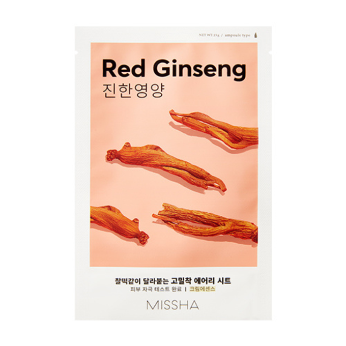 MISSHA Airy Fit Sheet Mask, maseczka w płachcie Red Ginseng, 1 szt