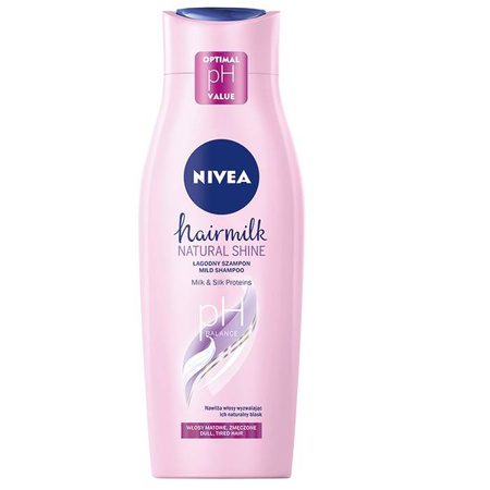 Hairmilk Natural Shine łagodny szampon pielęgnujący do włosów matowych 400 ml