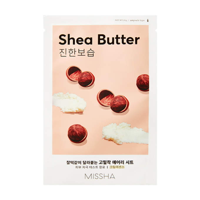 MISSHA Airy Fit Sheet Mask, maseczka w płachcie Shea butter, 1 szt
