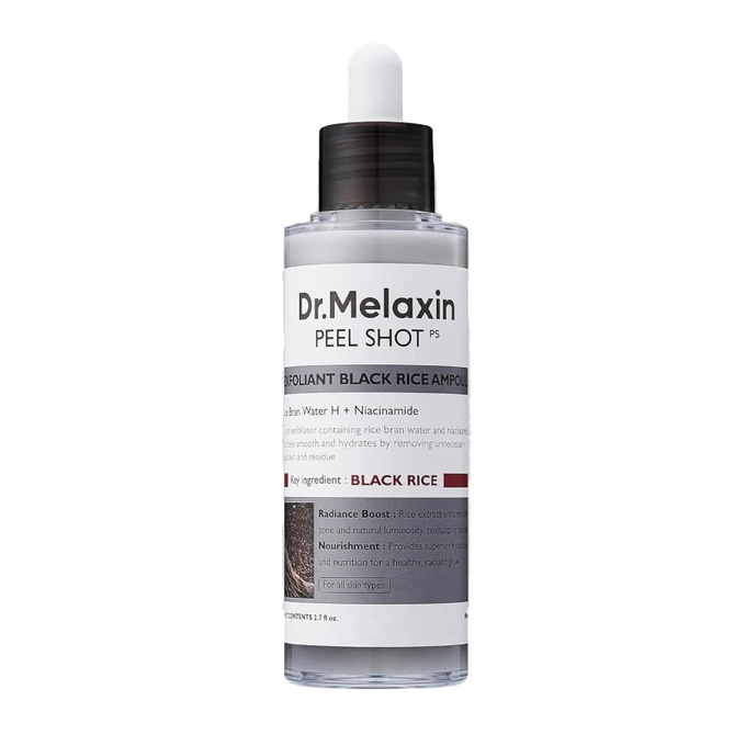 Dr.Melaxin Peel Shot Exfoliant Black Rice Ampoule Ampułka złuszczająca, 80 ml