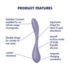 Satisfyer G-Spot Flex 5+, stymulator intymny, fioletowy