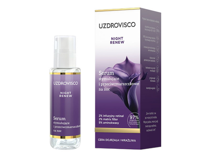 Uzdrovisco Night Renew Serum stymulujące i przeciwzmarszczkowe na noc 30 ml