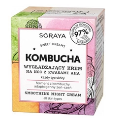 Kombucha wygładzający krem na noc z kwasami AHA 75 ml