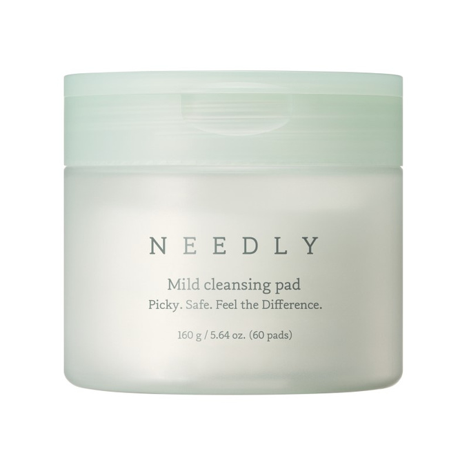 Needly Mild Cleansing Pad, delikatne płatki oczyszczające skórę twarzy, 60 szt