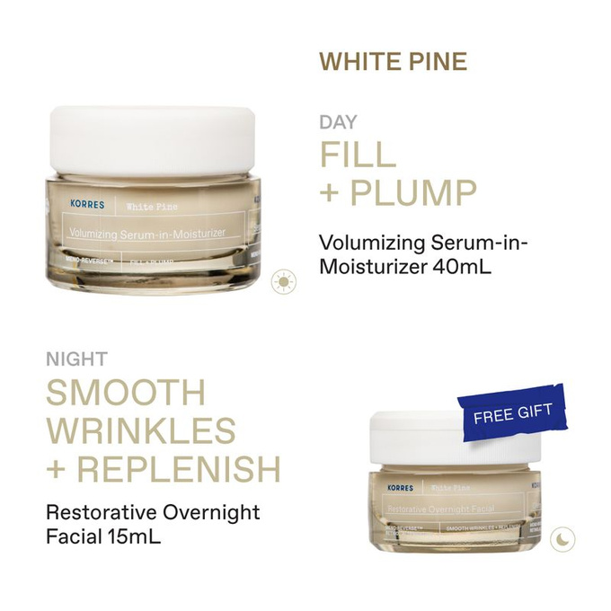 Korres Zestaw White Pine - Krem na dzień & Krem na noc