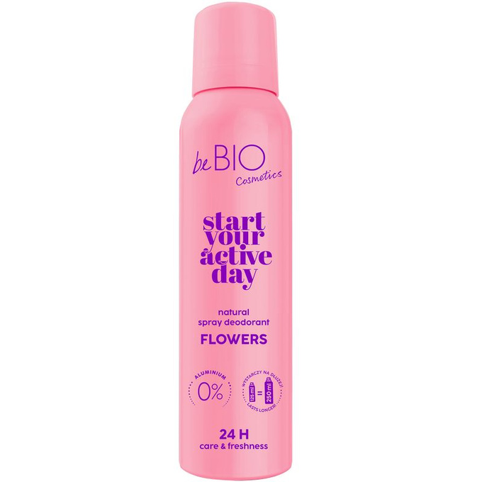 beBIO Naturalny dezodorant w sprayu Flowers, 125 ml