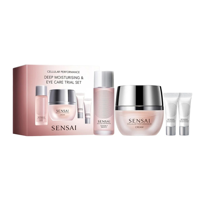 Sensai Cellular Performance zestaw krem do twarzy + emulsja do twarzy 20 ml + balsam pod oczy 2 ml + krem pod oczy 2 ml, 40  ml