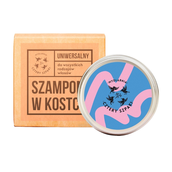 4 Szpaki Szampon do włosów w kostce + puszka