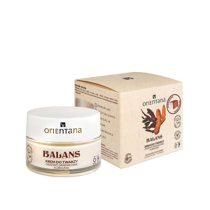 Orientana Krem do twarzy Drzewo Sandałowe i Kurkuma, 50 ml