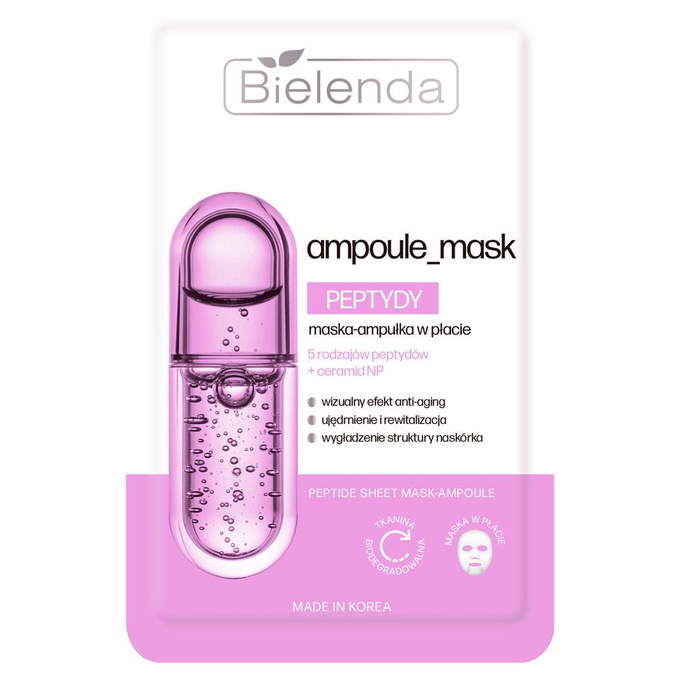 Bielenda Ampoule Mask Peptydy Maska-ampułka w płacie, 1 szt