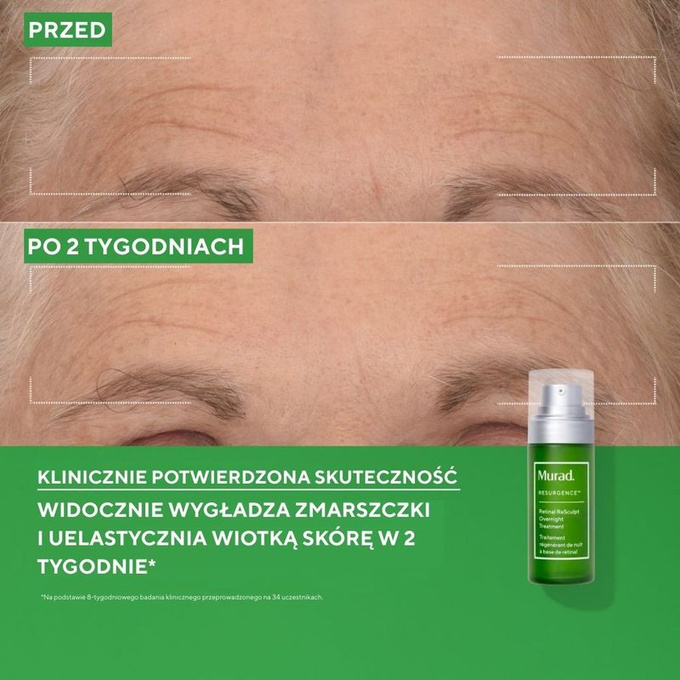 Murad Ujędrniająca kuracja przeciwzmarszczkowa do twarzy i szyi Retinal ReSculpt Overnight Treatment