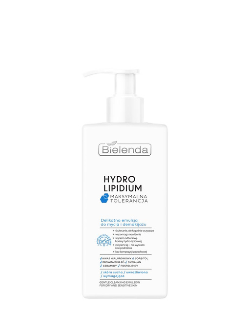 Bielenda Hydro Lipidium Delikatna emulsja do mycia i demakijażu, 300 ml