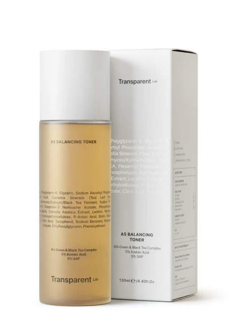 Transparent Lab –  tonik rozjaśniająco-antyoksydacyjny, 130 ml