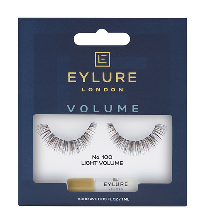 Eylure Volume Lashes sztuczne rzęsy z klejem efekt pogrubienia No. 100