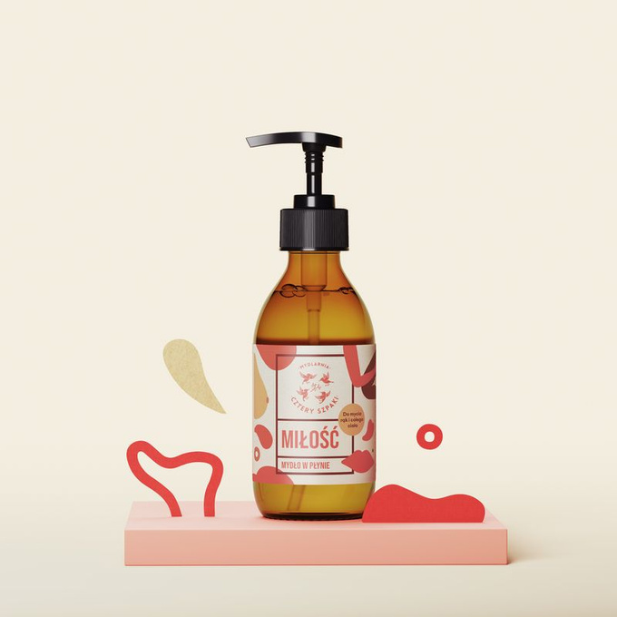 4 Szpaki Mydło w płynie Miłość, 300 ml