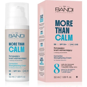 Bandi More Than Calm Korygujący krem BB wzmacniający SPF 50+ z redukcją zaczerwienień, 50 ml