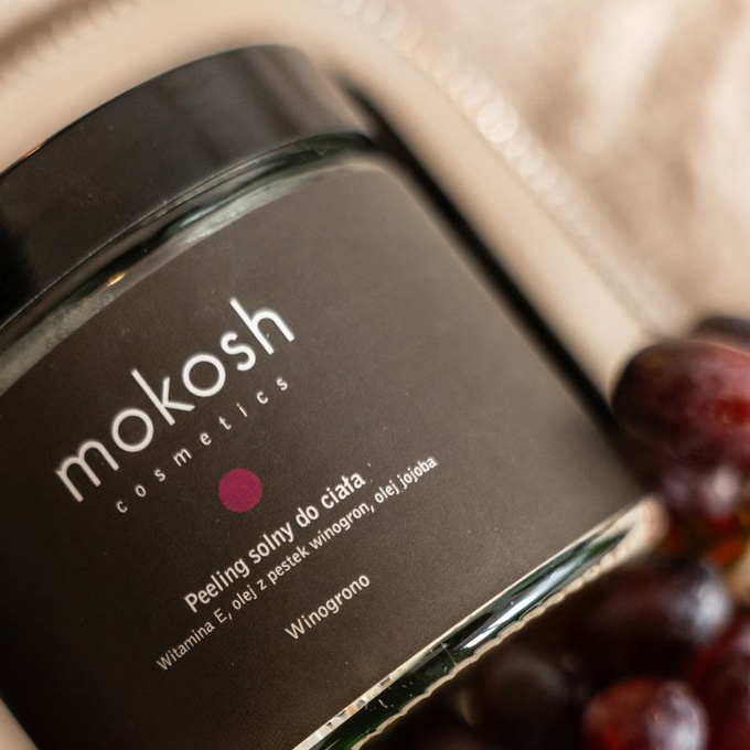 Mokosh Peeling solny do ciała Winogrono, 300 g