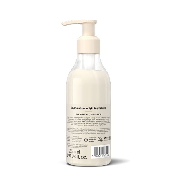 Resibo Reach Peach Naturalny żel do mycia twarzy, 250 ml