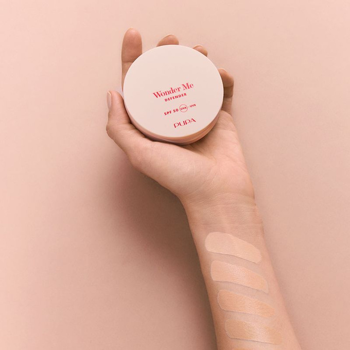 PUPA Milano Wonder Me Defender Podkład w kompakcie SPF50 - 001 Porcelain, 8,5 g