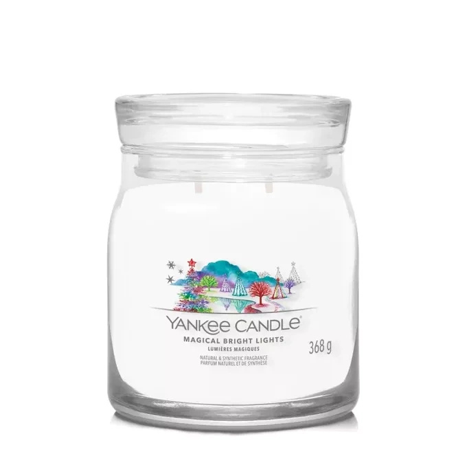 Yankee Candle Signature – Świeca średnia Magical Bright Lights, 368 g