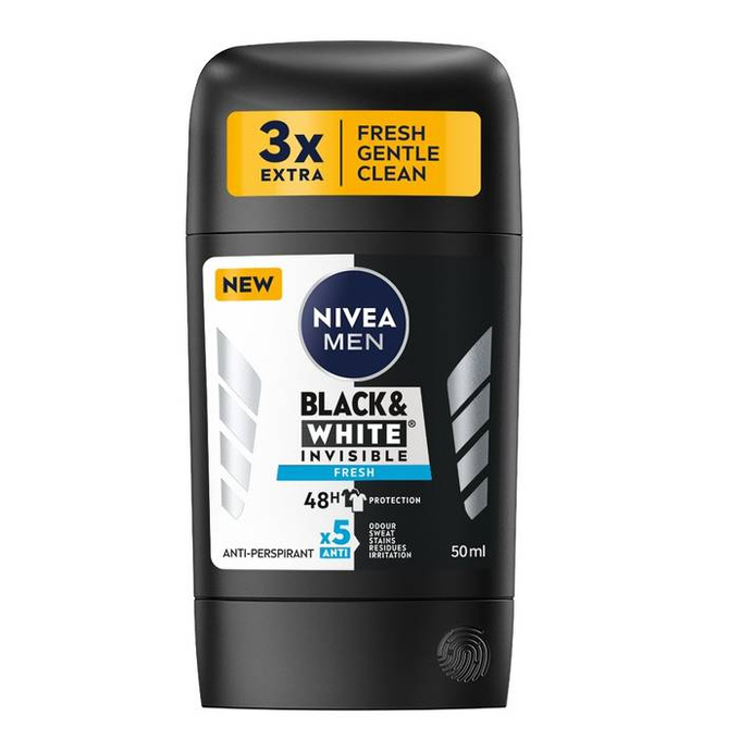 Men Black&White Invisible Fresh antyperspirant w sztyfcie 50 ml