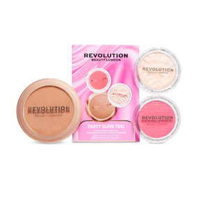 REVOLUTION Party Glow Face Powder Trio – trio pudrów do twarzy