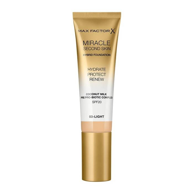 Miracle Second Skin Hybrid Foundation podkład nawilżający z filtrem 03 Light 30 ml