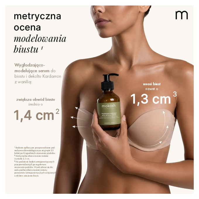 Mokosh Wygładzająco-modelujące serum do biustu i dekoltu Kardamon z wanilią, 140 ml