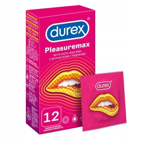 Durex Durex prezerwatywy Pleasuremax 12 szt z wypustkami prążkami