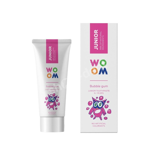WOOM Junior Bubble Gum Pasta do zębów dla dzieci 6+, 50 ml