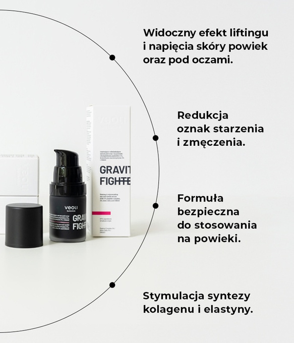 Veoli Botanica GRAVITY FIGHTER Napinająco-odmładzające serum pod oczy i na powieki, 15 ml