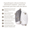 GESKE Szczoteczka soniczna do twarzy - Sonic Thermo Facial Brush & Face-Lifter 8 in 1