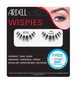 Ardell Wispies 600 1 para sztucznych rzęs Black + klej