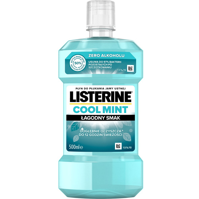 Listerine Cool Mint płyn do płukania jamy ustnej Łagodny Smak 500ml