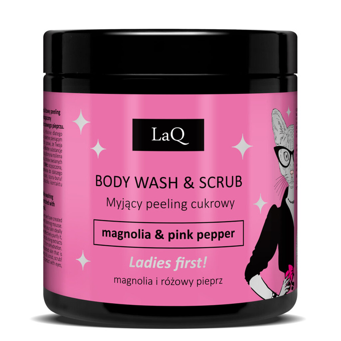 LaQ MAGNOLIA myjący peeling cukrowy, 220 g