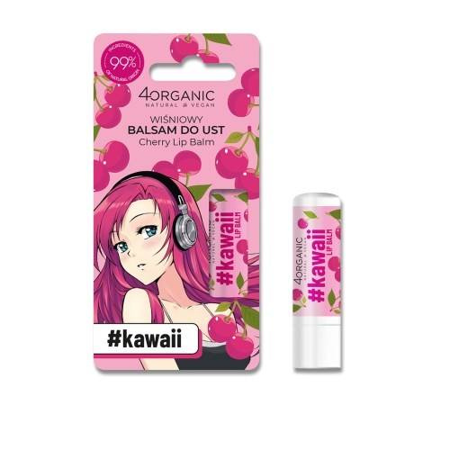 4organic #kawaii Natural lip balm Cherry 5g