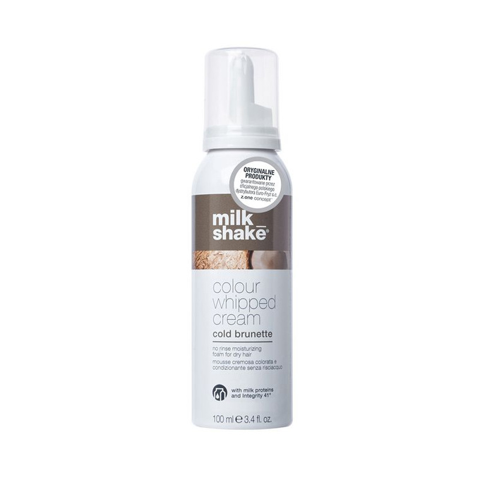 Milk Shake Color Whipped Cream - koloryzująca odżywka w piance do włosów - Cold Brunette, 100 ml
