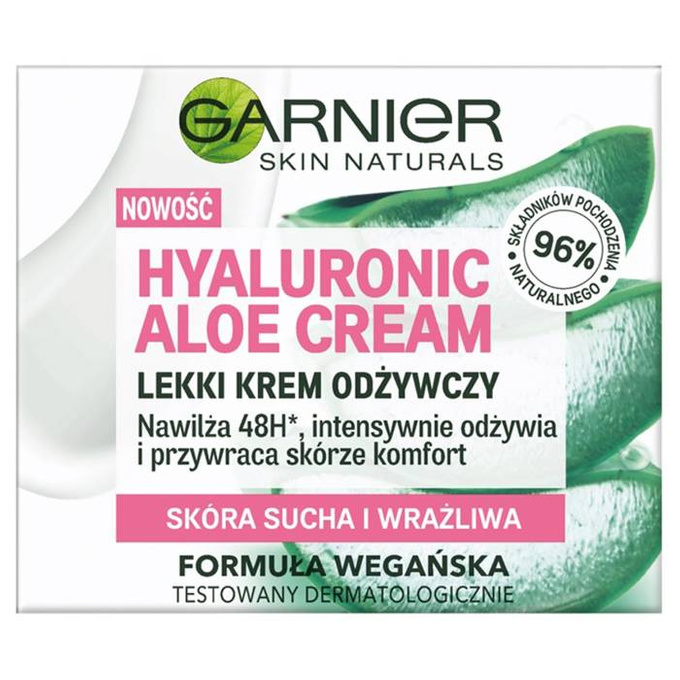 Hyaluronic Aloe Cream lekki krem odżywczy do skóry suchej i wrażliwej 50 ml