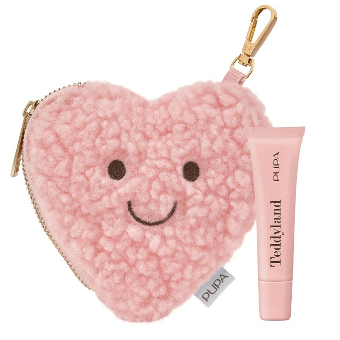 PUPA Milano Teddyland Balsam do ust z kosmetyczką - brelokiem - 001 Rice Milk and Sugar, 10 ml