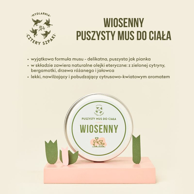 4 Szpaki Wiosenny mus do ciała, 150 ml